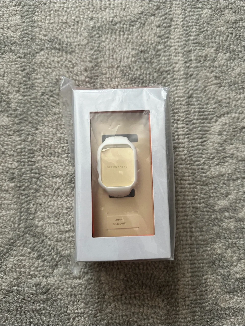 NWT Tory Burch White T-Monogram Silicone Apple Watch Series 7/8/9 Band 41MM